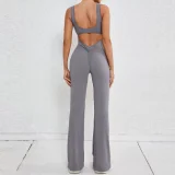 EVE Solid Color Sleeveless Yoga Jumpsuit GQSA-ZY240
