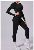 EVE Long Sleeve Solid Color Sport Jumpsuit GQSA-10122