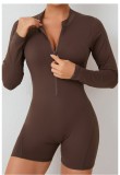 EVE Long Sleeve Zipper Backless Romper GQSA-ZY01