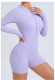 EVE Long Sleeve Zipper Backless Romper GQSA-ZY01