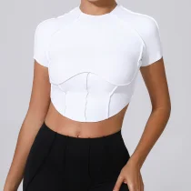 EVE Yoga Short-Sleeve Fitted Top GQSA-0673