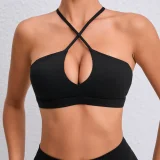 EVE Solid Color Cross Sling Sport Fitness Top GQSA-A05