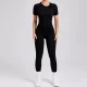 EVE Short Sleeve Solid Color Yoga Jumpsuit GQSA-88201