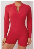 EVE Long Sleeve Zipper Backless Romper GQSA-ZY01