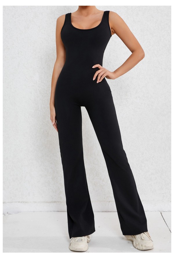 EVE Solid Color Sleeveless Yoga Jumpsuit GQSA-ZY240