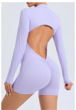 EVE Long Sleeve Zipper Backless Romper GQSA-ZY01