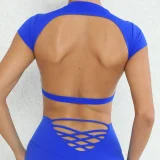 EVE Short Sleeve Backless With Bra Sports T-shirt  GQSA-8300