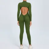 EVE Zipper Long Sleeve Backless Jumpsuit GQSA-ZY02