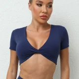 EVE Short Sleeve Tight V Neck T Shirts GQSA-T15