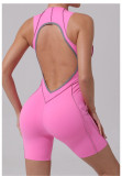 EVE Line Splicing Sleeveless Sport Romper GQSA-11501