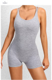 EVE Solid Color Backless Yoga Sport Romper GQSA-71013