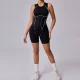 EVE Line Splicing Sleeveless Sport Romper GQSA-11501