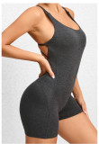 EVE Solid Color Backless Yoga Sport Romper GQSA-71013