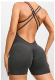 EVE Solid Color Backless Yoga Sport Romper GQSA-71013