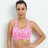 EVE Leopard Print Tank Tops Sport Two Piece Pants Set GQSA-44839