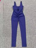 EVE Backless Solid Color Sport Skinny Jumpsuit GQSA-7448