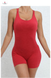 EVE Solid Color Backless Yoga Sport Romper GQSA-71013