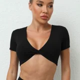 EVE Short Sleeve Tight V Neck T Shirts GQSA-T15
