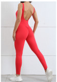 EVE Backless Solid Color Sport Skinny Jumpsuit GQSA-7448