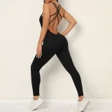 EVE Solid Color Backless Sleeveless Jumpsuit GQSA-20351