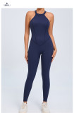EVE Solid Color Backless Sport Jumpsuit GQSA-YL096