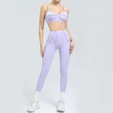 EVE Solid Color Sling Sport Two Piece Pants Set GQSA-86040/87652