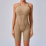 EVE Sleeveless Patchwork Sport Fitness Romper GQSA-25100