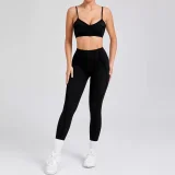 EVE Solid Color Sling Sport Two Piece Pants Set GQSA-86040/87652