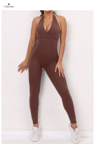 EVE Backless Tie Up Sport Yoga Jumpsuit GQSA-2281