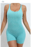 EVE Solid Color Backless Yoga Sport Romper GQSA-71013