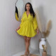 EVE Plus Size Solid Color Drawstring Shirt Dress NY-3735