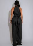 EVE Solid Color Sling Sport Jumpsuit OSM-4486