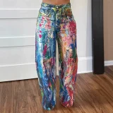EVE Print Casual Loose Straight Jeans GSMJ-8020
