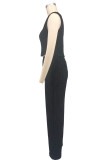 EVE Sleeveless Solid Color Two Piece Pants Set XHXF-8728