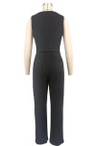 EVE Sleeveless Solid Color Two Piece Pants Set XHXF-8728