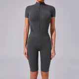 EVE Long Sleeve Zipper Tight Sport Two Piece Pants Set GQSA-41180