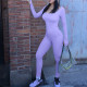 EVE Plus Size Solid Color Square Neck Sport Jumpsuit GWTC-LTCX5203
