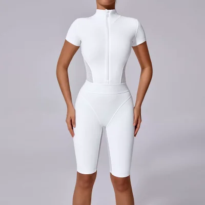 EVE Long Sleeve Zipper Tight Sport Two Piece Pants Set GQSA-41180