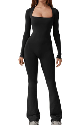 EVE Long Sleeve Square Neck Slim Jumpsuit GWTC-LT5204