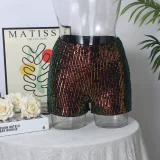 EVE Sequin Leopard Print Shorts GYHF-51437PHD