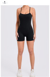 EVE Solid Coloar Backless Yoga Sport Romper GQSA-43014