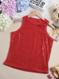 EVE Leopard Print Sequin Tank Tops GYHF-51460TBD