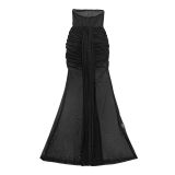 EVE See Through Mesh Dress Two Piece Set BY-7492