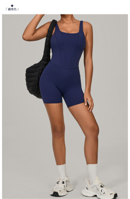 EVE Solid Color Sport Sling Yoga Sport Romper GQSA-1410