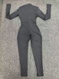 EVE Long Sleeve Zipper Yoga Tight Jumpsuit GQSA-5025