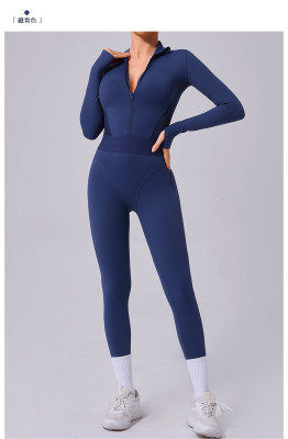EVE Mesh Patchwork Long Sleeve Sport Jumspuit GQSA-80426