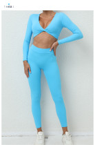 EVE Long Sleeve Yoga Sport Two Piece Pants Set GQSA-T14/V01