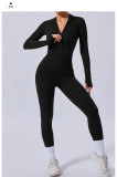 EVE Mesh Patchwork Long Sleeve Sport Jumspuit GQSA-80426