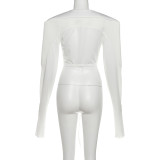EVE Wide Shoulder Long Sleeve Short Coat XEF-K25C78071