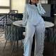 EVE Ruffles Long Sleeve Tops Pants Loose Suit LSD-2548